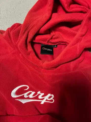 Carp 플리스 후드티 L 사이즈 레드