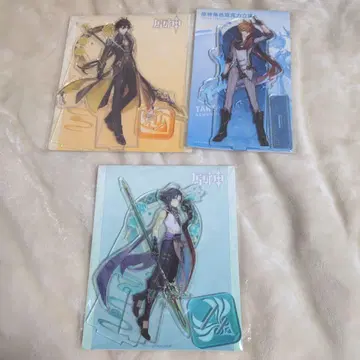 원신 아크릴 스탠드 리월 3개 세트 타르탈리아, 소, 종려 아크릴 스탠드