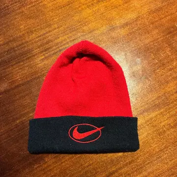 NIKE 니트 비니 빨검 화이트 택 90s 00s Y2K 레어 나이키