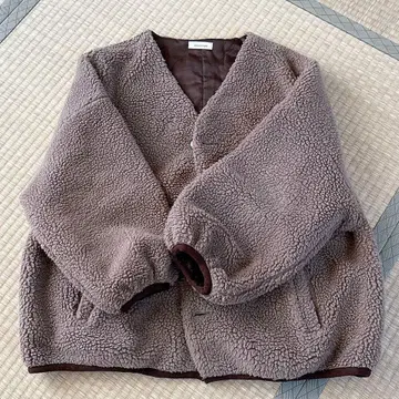 보아 자켓 chocomee 브라운 미색 브라운