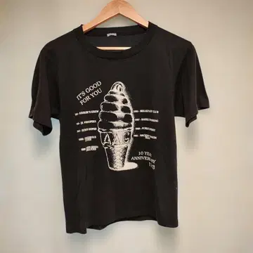 90s 싱글 스티치 T셔츠 블랙