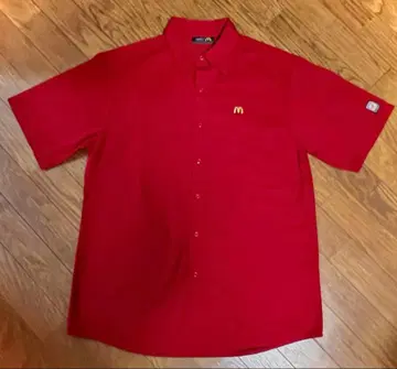 맥도날드 반팔 셔츠 레드 남성용 M