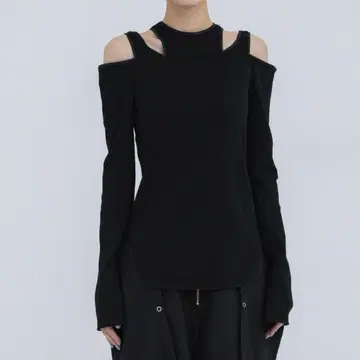 Things That Matter 노치 디자인 골지 리브 상의