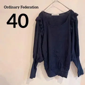 Ordinary Federation [ 40 ] 네이비 프릴 스웨터
