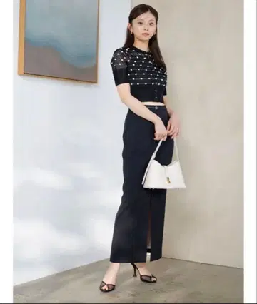 SNIDEL Sustainable 스트레이트 내로우 스커트