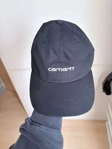 CARHARTT WIP 캔버스 스크립트 캡 블랙