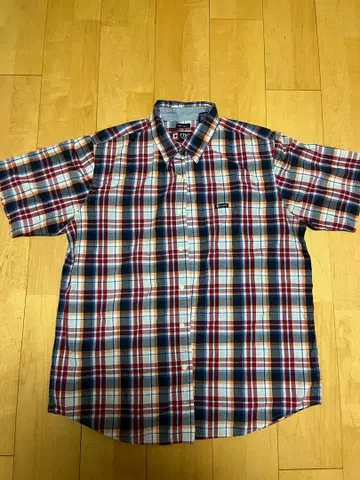 CHAPS 체크 무늬 반팔 셔츠 L 사이즈