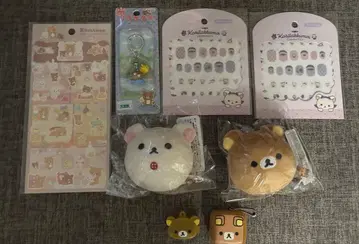 리락쿠마 코리락쿠마 므규므규 봉제 인형 마스코트 씰 8종 세트