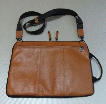 DOUBLES 클러치백 숄더백 소가죽 브라운 가죽