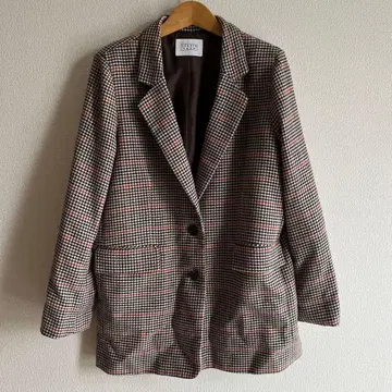 LOWRYS FARM 체크 무늬 테일러드 자켓 L