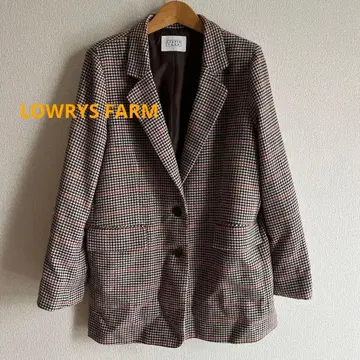 LOWRYS FARM 체크 무늬 테일러드 자켓 L