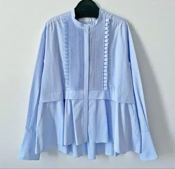 [ 새상품 미사용 ] MARILYNMOON 턱 프릴 플레어 셔츠