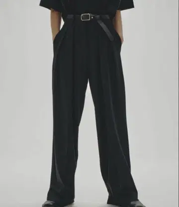 todayful 더블턱 트윌 트라우저스 36