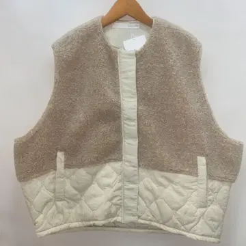 LUPILIEN 보아 퀼팅 베스트 베이지/아이보리 새상품