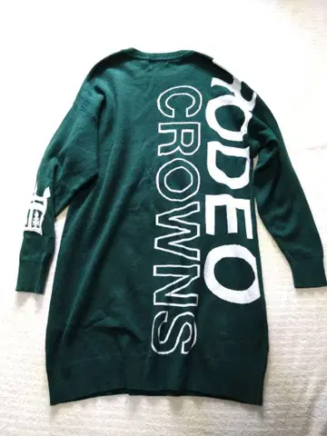 로데오 크라운 로고 프린트 니트 니트 원피스 빅 로고