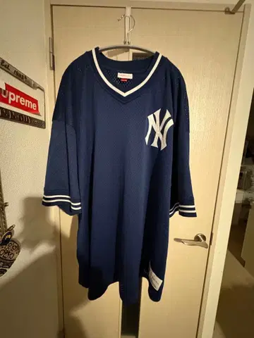 Mitchell & Ness 뉴욕 양키스 메쉬 T 네이비