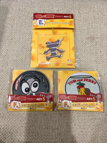 톰과 제리 해피 복권 3종 세트 캔뱃지 거울 키링