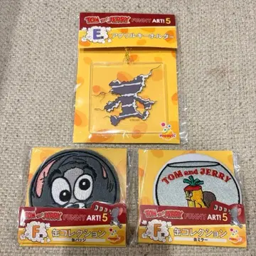 톰과 제리 해피 복권 3종 세트 캔뱃지 거울 키링