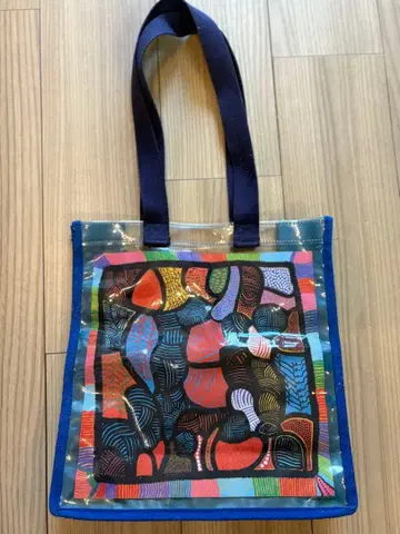 쿠사마 야요이 비닐백 컬러풀한 추상 무늬 토트백