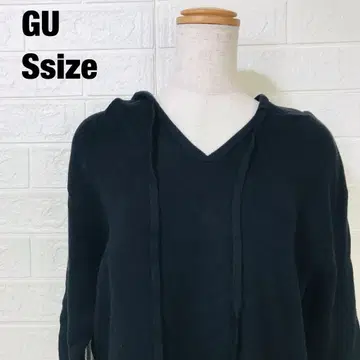 GU 지유 사이드 슬릿 V넥 후드티 0019