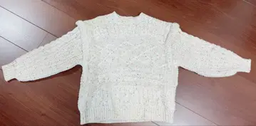 아이보리 아이보리 케이블 니트 스웨터 긴팔