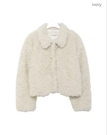아이보리 플리스 자켓 M 사이즈
