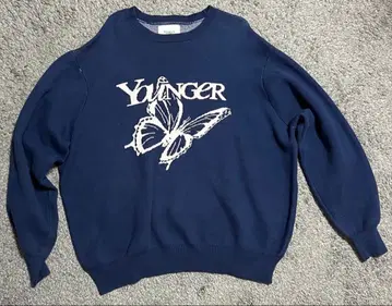 Younger Song 긴팔 니트 네이비