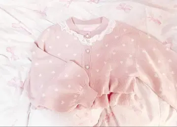 MARS 프리메로 하트 무늬 숏 가디건