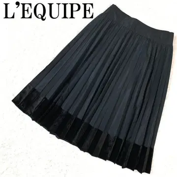L'EQUIPE 레킵 플리츠 스커트 블랙 38 B6633
