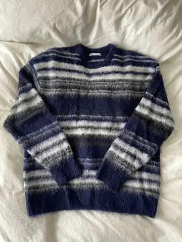ZARA 네이비 화이트 스트라이프 니트 M