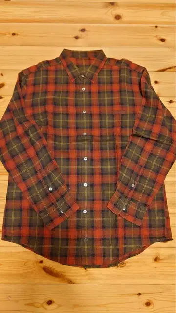 PAPAS 체크 무늬 플란넬 셔츠 긴팔 50 L