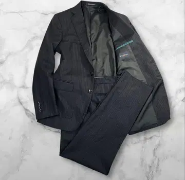 다크 블루 비즈니스 정장 울 혼방