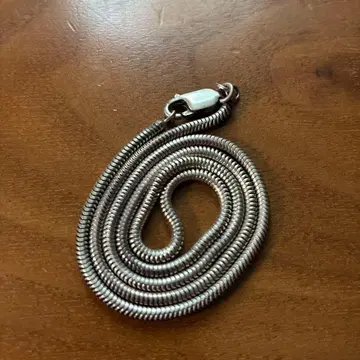 실버 스네이크 체인 목걸이 약 47cm
