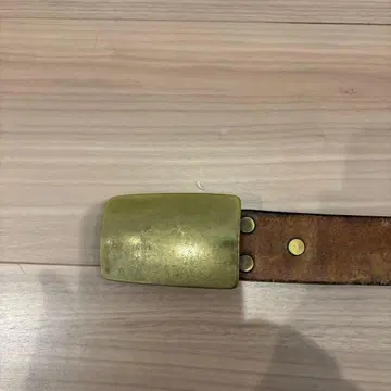 가죽 브라운 벨트 놋쇠 버클