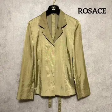 ROSACE 테일러드 자켓 광택 카키 벨트 포함 일본제