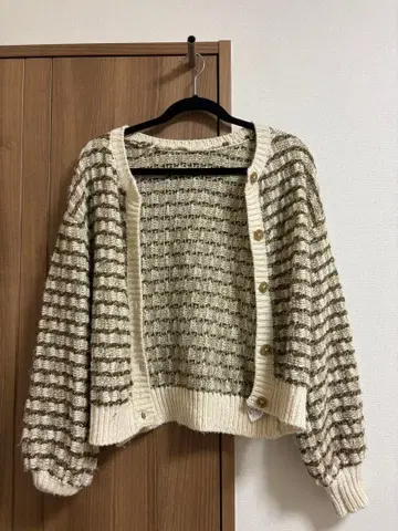 스트라이프 니트 가디건 F 사이즈