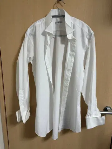 화이트 포멀 셔츠 커프스 단추 나비 넥타이 세트