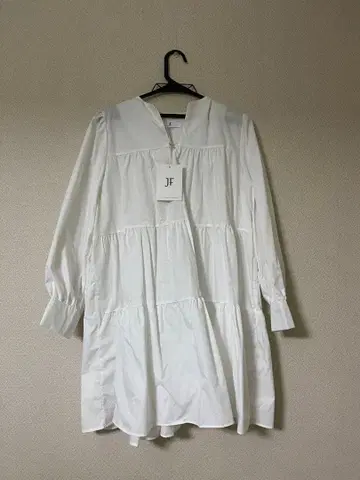 JF 티어드 화이트 셔츠 원피스