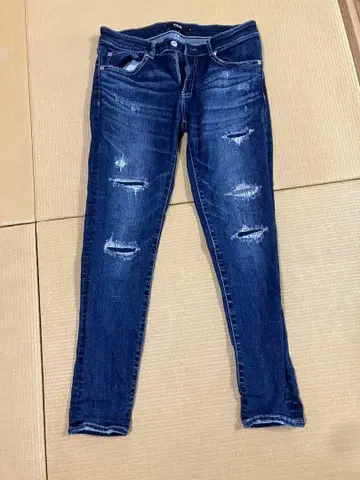 AZUL by moussy 데미지 스키니 데님 M