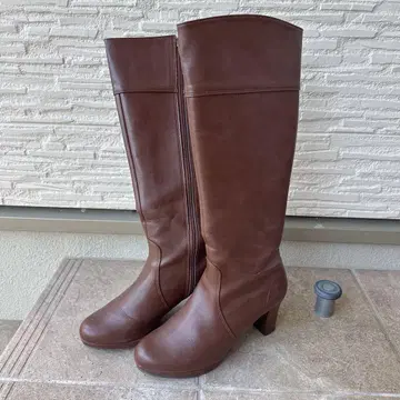 에스페란자 롱 부츠 힐 7cm 브라운