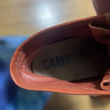 CAMPER 오렌지 레이스업 슈즈