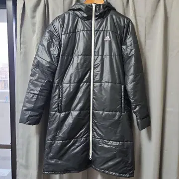 adidas 블랙 롱 코트 풀 지퍼