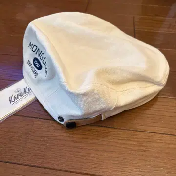 카라쿠 헌팅 모자 화이트 캔버스 원단