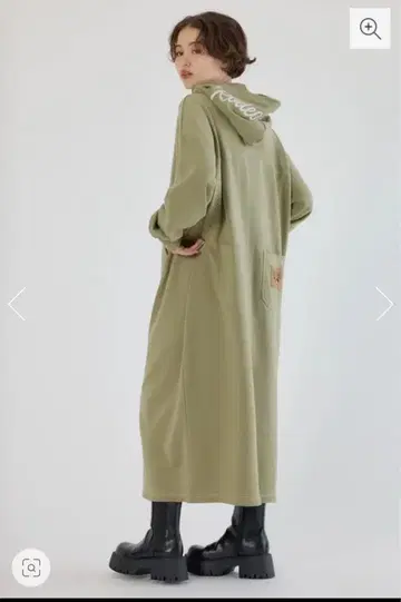 RCS 컬러 스티치 후드티 원피스 카키 프로필 필독!