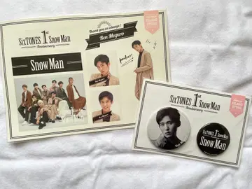 [ 미개봉 새상품 ] SnowMan 메구로 렌 캔뱃지 스티커