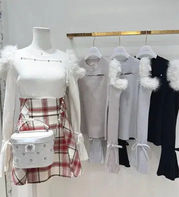 evelyn 퍼 비쥬 페플럼 니트