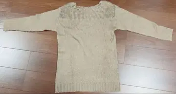 시스루 짜임 브라운 니트 원피스