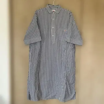 단톤 반팔 셔츠 원피스