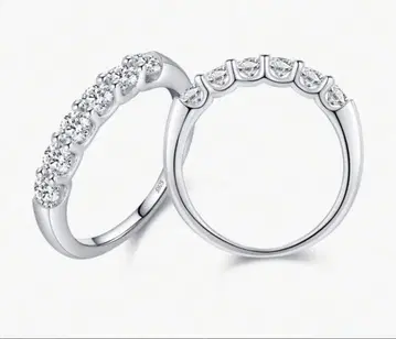 [ 미사용 새상품 ] 모이사나이트 모이사나이트 하프 이터니티 반지