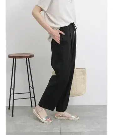 [ 접촉 냉감 ] 린넨 레이온 테이퍼드 팬츠 택 포함